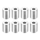 8Pcs Aluminum Spacer 3/4" OD x 5/16" ID x 1-1/16" Length Screw Standoff Bushing Plain Finish Unthreaded Round Metal Spacer for Screws Bolts and Rods, Silver
