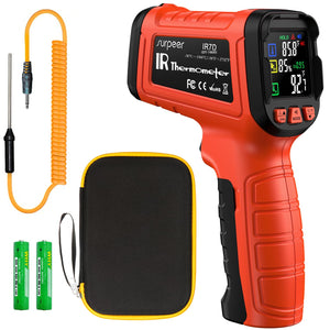 LinkMejor Infrarood Thermometer Temperatuurpistool 2732°F 50:1 Pyrometer