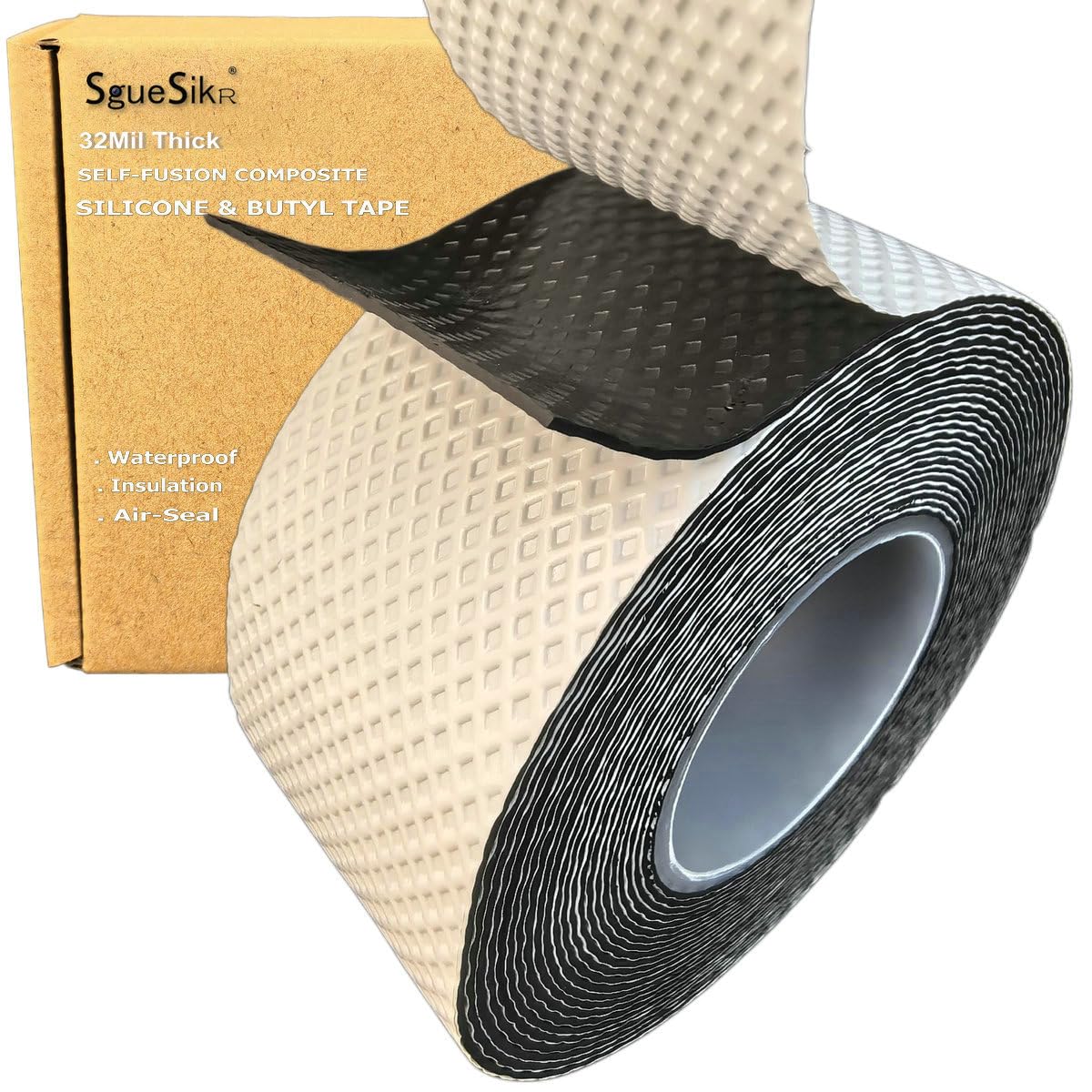 LinkMejor Selvfusende Silikone Tape 32mil Tyk, 1.5" x20' Kompositgummi