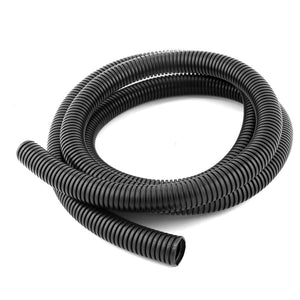 2.2 M 20 x 25 mm Tubo Conduite ondulato Flexibile in PVC per Giardino, Ufficio Nero