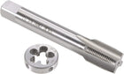 5/8"-24 UNEF Tap and Die Set, HSS Machine Thread Tap with Round Threading Die, Right Hand