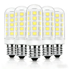 LinkMejor E12 LED-Lampe 4W 6000K Tageslichtweiß 400LM 120V 5Stück