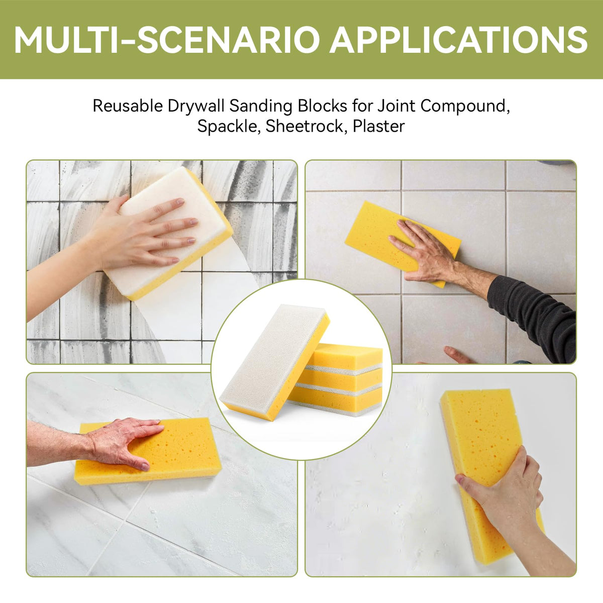 Revestimento de Drywall para Pintura Úmida, Espuma de Pintura Duplo Lado Lavável