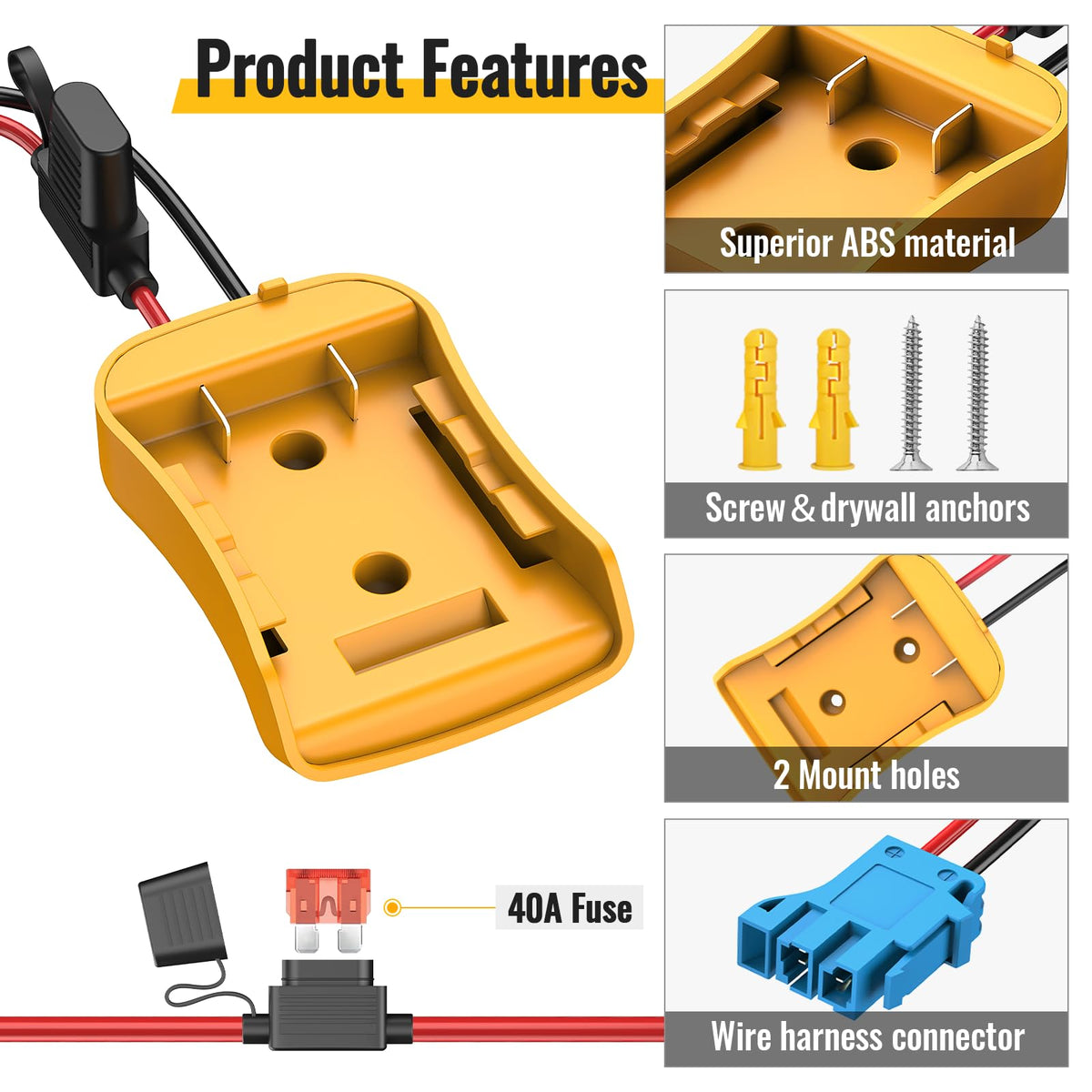 LinkMejor batteriadapteromformer kompatibel med Dewalt 20V batteri