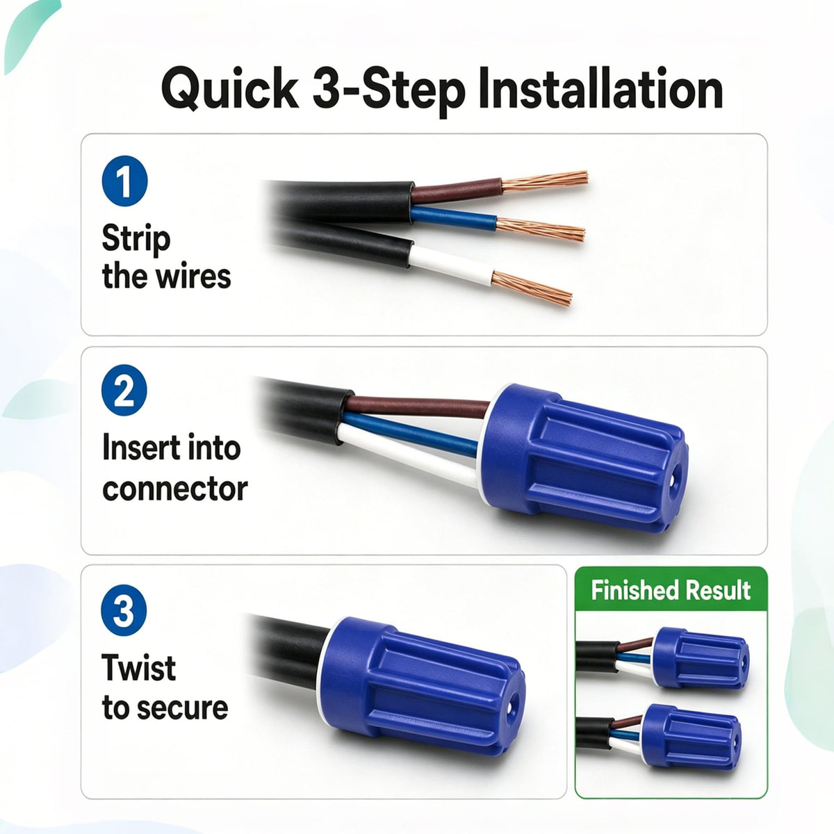 Conector de cablu Twist Apărat Subacvatic Conector Electric de Irrigație ușor de Sechel