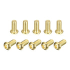 Brass Machine Screws, M6x12mm Phillips Pan Head Fastener Bolts for Furniture, Office Equipment, Electronics 20Pcs