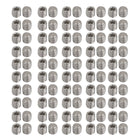 M4x4mm Metric 304 Stainless Steel Hex Socket Set Flat Point Grub Screws Silver Tone for Towel Rack Door Knob 100pcs