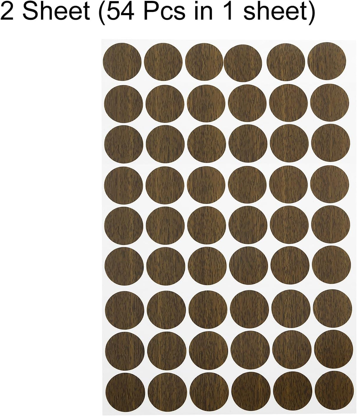 2 Bögen/108Stück Schraubenloch Aufkleber, 21mm/0.83Zoll PVC Selbstklebender Schraubenabdeckung Aufkleber Staubschutz Runde Schraubenkappen für Holzmöbel Schrank Regal, Grau