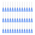 Industrial Blunt Tip Needle 22G 1 Inch Length with Luer Lock Screw Interface Connector, Dispensing Needle for Liquid Glue Gun, 40 Pcs (Blue)