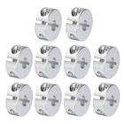 10pcs Single Split Clamp-On Shaft Collar 6mm Bore One-Piece Clamping Collar, 20mm OD, 8mm Thickness, Aluminum Alloy Set Screw Split Collar Clamp