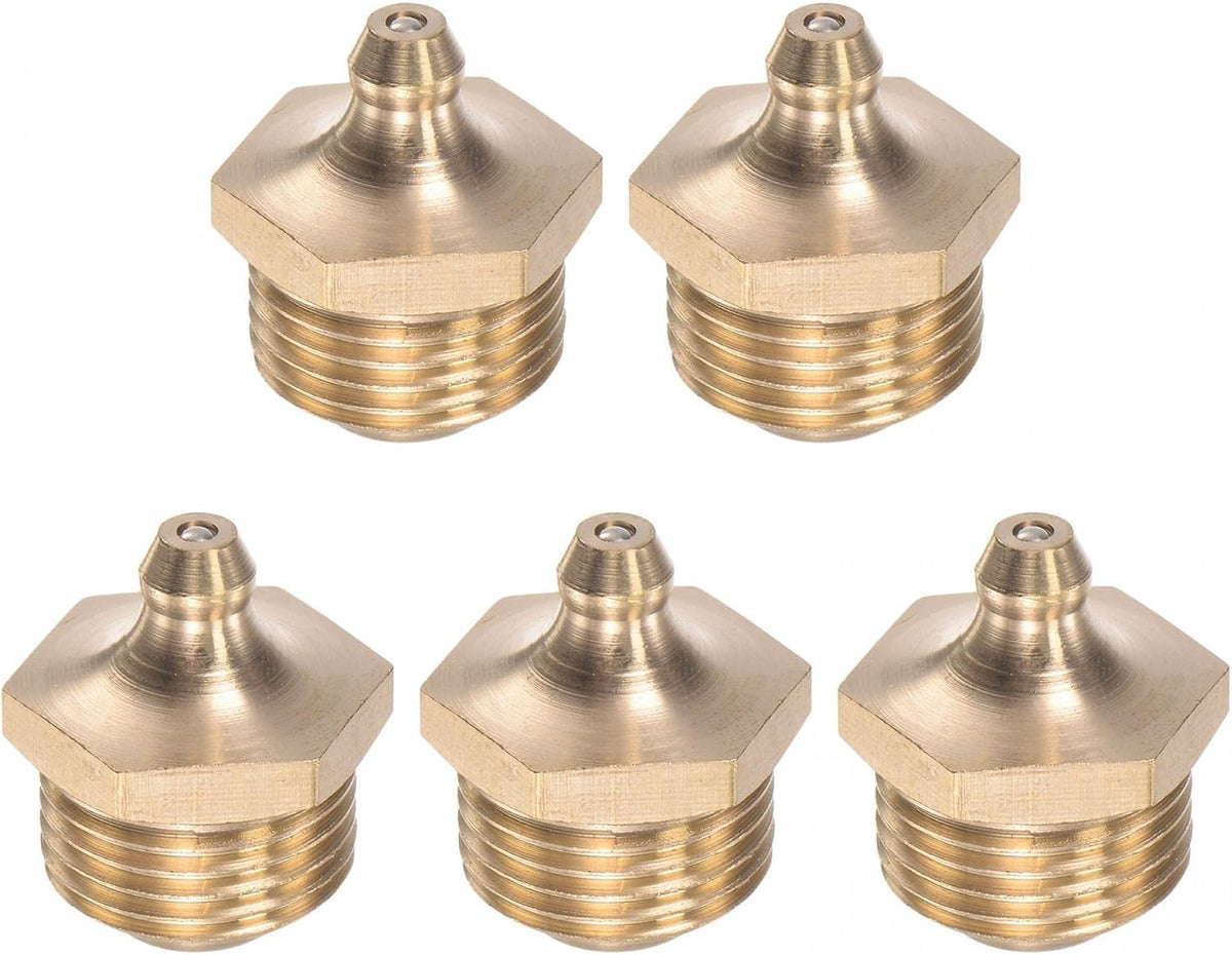 Accoppiamento a sfera in ottone rettilineo per grasso M14 x 1.25mm filetto, accessorio per grasso idraulico, 5Pz
