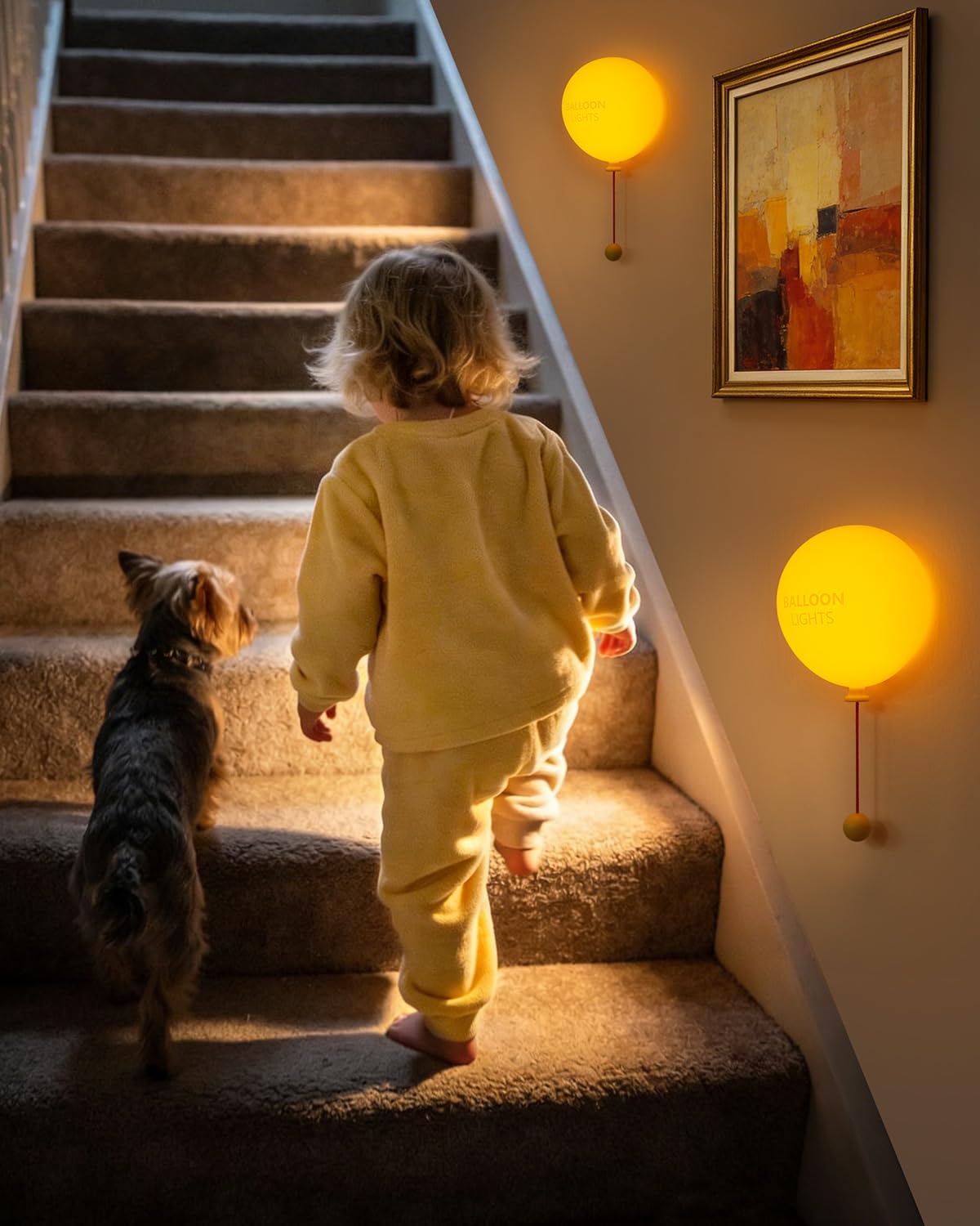 LinkMejor Balloon Wall Light, Hallway Night Light, 1 Pack