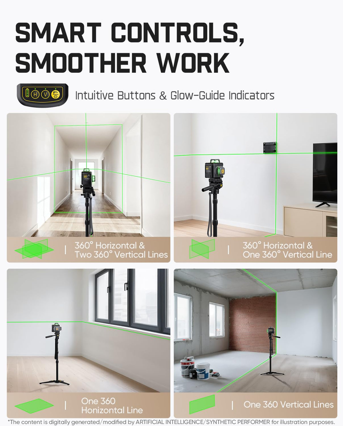 LinkMejor D12 ACE Livello Laser 3x360° 16 Linee Auto-livellante per Costruzione