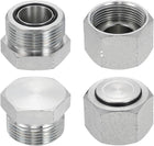 ORFS Hydraulic Caps & Plugs, O-Ring Face Seal Hydraulic Hose Fittings Carbon Steel with Zinc Plating Fits ORFS-16 (1-7/16"-12 UN) Fittings and Ports
