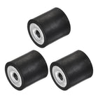 M6 Rubber Mounts, 3pcs Female/Female Vibration Isolator Shock Absorber, for Garage Motor Air Compressor Car Boat Bobbins, D20mmxH20mm