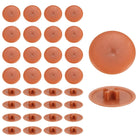 200Pcs Screw Cap Covers, 17 x 4mm Plastic Screw Decoration Cover for Phillips Cam Fitting Nut Self-Tapping Screw, Decoration Tapping Fasteners, Red Brown