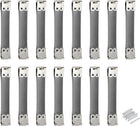 Metal Internal Flex Frames, 15Pcs 90mm/3.54" Long Lock Frame Kiss Lock Clasp Bag Frame, Hinges Spring Clip Hook for DIY Purse Handle Bag Making Sewing Craft (Silver Black)
