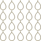 LinkMejor 60Pcs Alloy Open Bezel Pendants, Teardrop Hollow Frame Pendant Geometric Open Back Frame Pendant for Resin Jewelry Making Earrings Necklace Bracelet DIY, Bronze