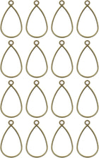 32 Pcs Open Bezel, Teardrop Resin Bezels Pendants Open Back Bezels Metal Hollow Frame Charm for DIY Resin Crafts Earrings Jewelry Making, Bronze