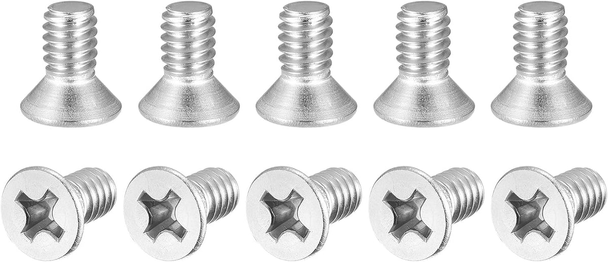 1/4-20x1/2" Flat Head Machine Screws Phillips 304 Stainless Steel Bolts 75pcs