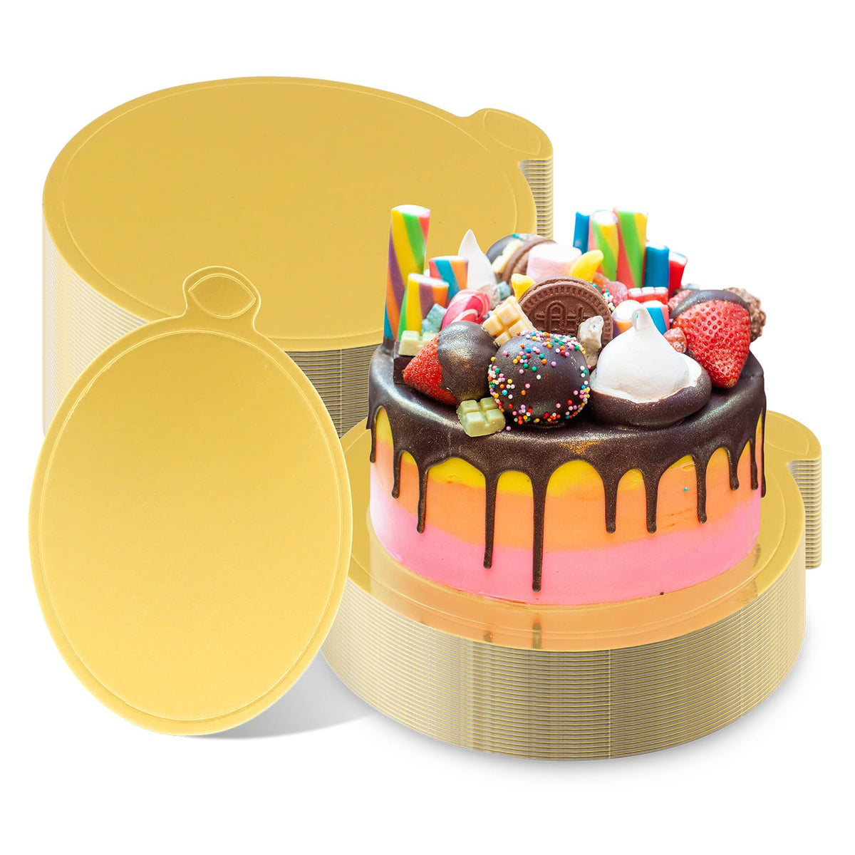 50 ชิ้น แบนด์แค้ค 4 นิ้ว แบนด์มousse คัพเค้ค แบส (4 นิ้ว)