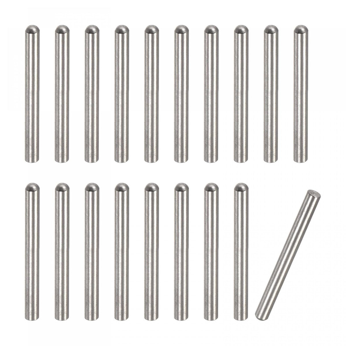 4x30mm Dowel Pins, 20pcs 304 Stainless Steel Round Head Flat Chamfered End Dowel Pin Bunk Bed Pins Shelf Pegs Support Shelves Fasten Elements