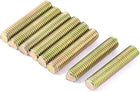 1.25mm Pitch M8 x 40mm Male Threaded Rod Bar Bronze Tone 8 Pcs