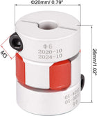 6mm to 6mm Bore L26xD20 Flexible Coupling Jaw Coupler Shaft Joint for Servo Motor