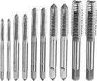 2 Set (10pcs) Hand Threading Taps M3 M4 M5 M6 M8 H2 Metric Thread Tapping Tool Kit, High Speed Steel (HSS) Screw Taps