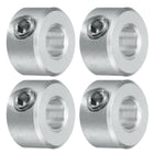 4pcs Set Screw Collars 3/16" Bore, Aluminum Shaft Collars, 7/16" OD and 1/4" Thickness, Set Screw Clamp Collar, Stop Collar for Linear Rod Shaft Guide