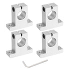 4pcs SK16 Aluminum Linear Rod Rail Shaft Support for 16mm Diameter Shaft, Linear Motion Rail Guides Mounting Bracket with Wrench for CNC Machine, 3D Printer, Automation Equipment