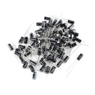 a14062700ux0338 100 Piece 10uF 25V Radial Leads Aluminum Electrolytic Capacitors, 4 x 7 mm