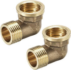 Brass Pipe Fitting 90 Degree Elbow 1/2 PT Male X 1/2 PT Female 2pcs