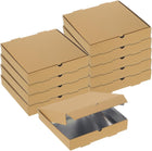 Pizza Box, 10pcs 12x12 Inches - Aluminum Foil Square Pizza Storage Container for Cake Cookies Pizza Party, Oil-Proof and Waterproof (Brown)