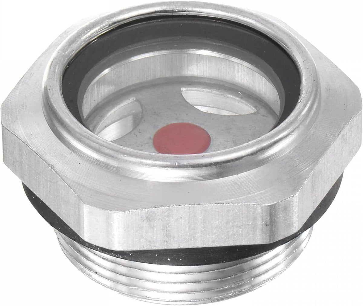 Air Compressor Oil Level Gauge Sight Glass M33x1.5mm Male Threaded 23mm Height Aluminum Liquid Indicator Sight Window