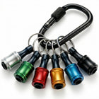 6stk 1/4 Hex Aluminum Drillslireholder Nøkkelring Skruetråkkholder