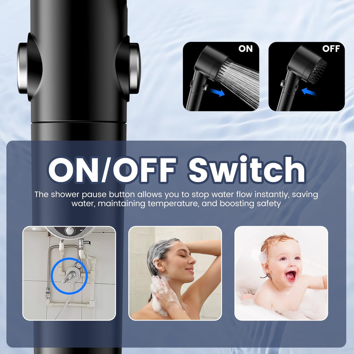 Filtered Shower Head with Handheld,High Pressure 5 Mode Shower with Filters