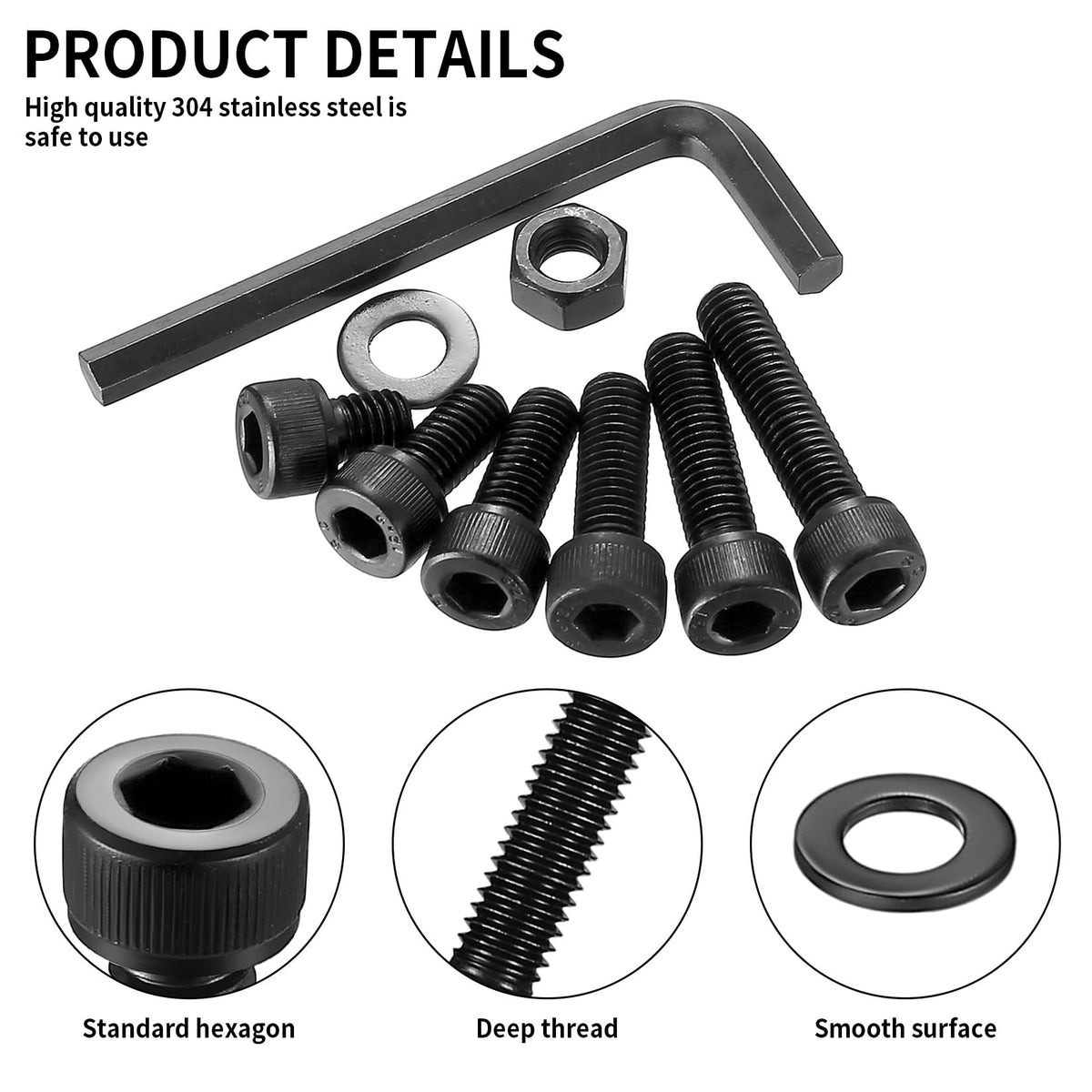 112 Pcs M8 Schroeven Set, M8 Moeren en Nutsen Assortiment Kit