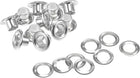 Grommets Eyelets with Washers Kit, 9 x 4.5 x 4.7mm Copper Grommet for DIY or Craft Projects Silver Tone 200 Set