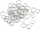 LinkMejor Double Loops Split Rings, 10mm Small Round Key Ring Parts for DIY Crafts Making, Silver Tone 64Pcs