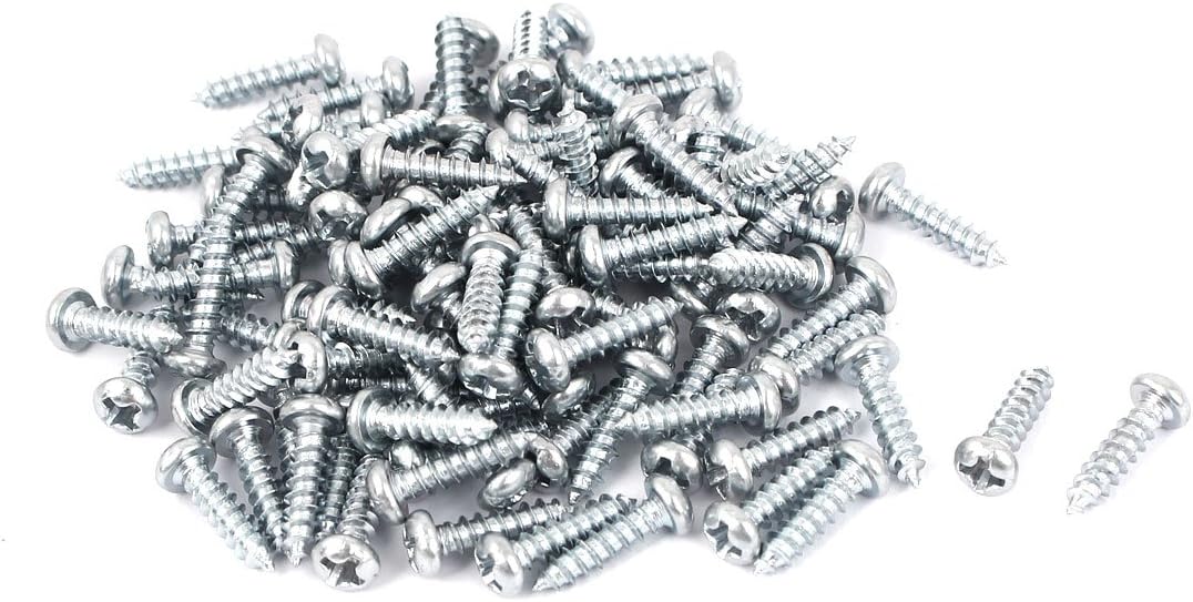 M3x12mm Phillips Round Head Self Tapping Screws Fastener 100pcs