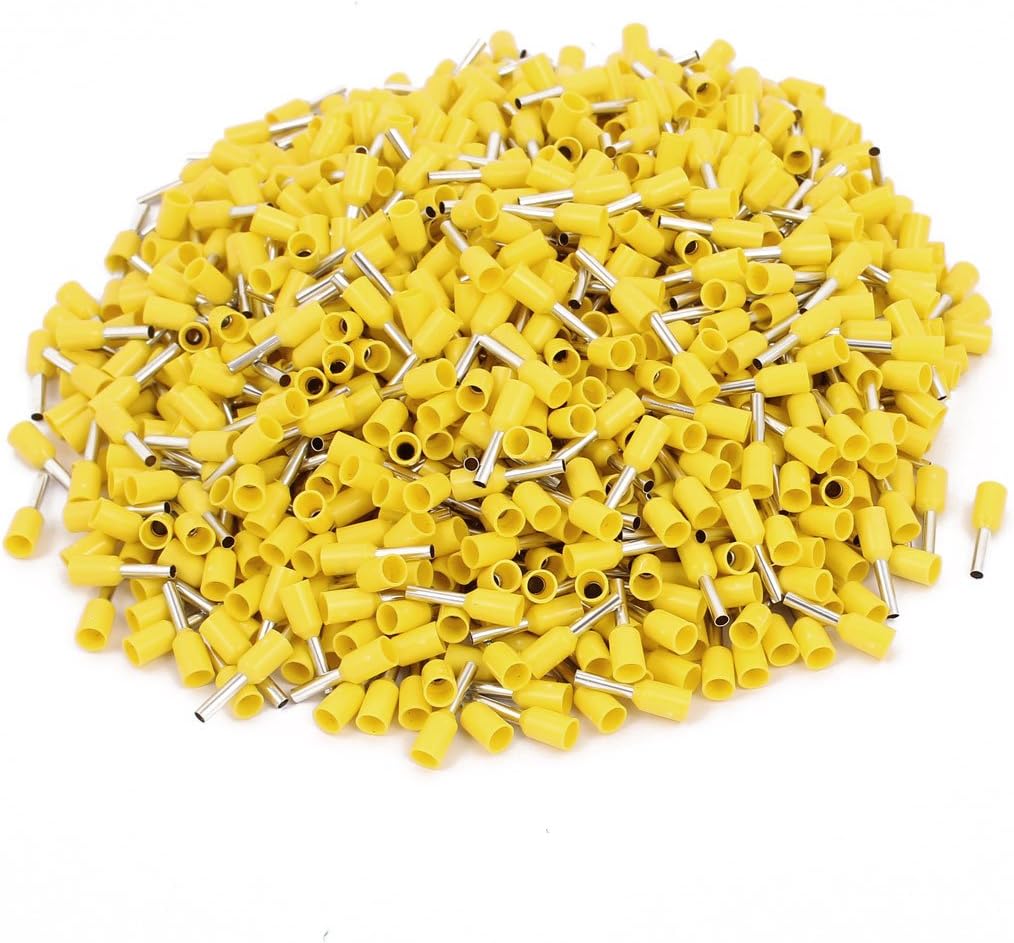 1000Pcs 16 AWG 1.5mm2 Insulated Cord End Wire Ferrules Terminal VE1508 Yellow