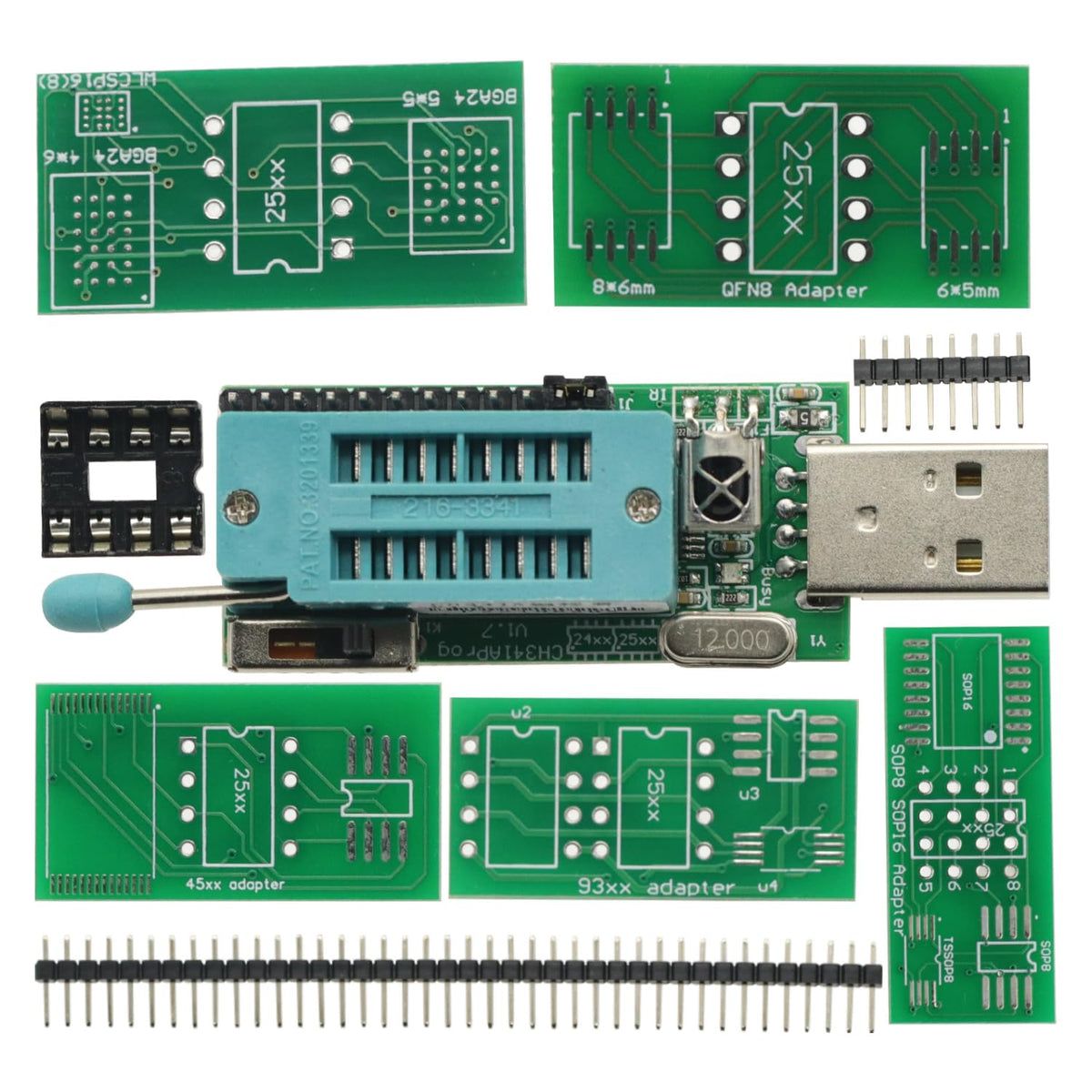 مبرمج CH341A V1.7 تحويل مستوى 1.8V W25Q64FW W25Q128FW GD25LQ64