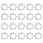 50Pcs 5/16 External Tooth Lock Washer, Zinc-Plated Carbon Steel Multi-Tooth Star Washer Locking Fastener, Silver Tone