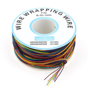 a15032300ux0363 305M 30AWG 0.25mm Tinnplattad koppartråd Vävningstestkabel Färgad