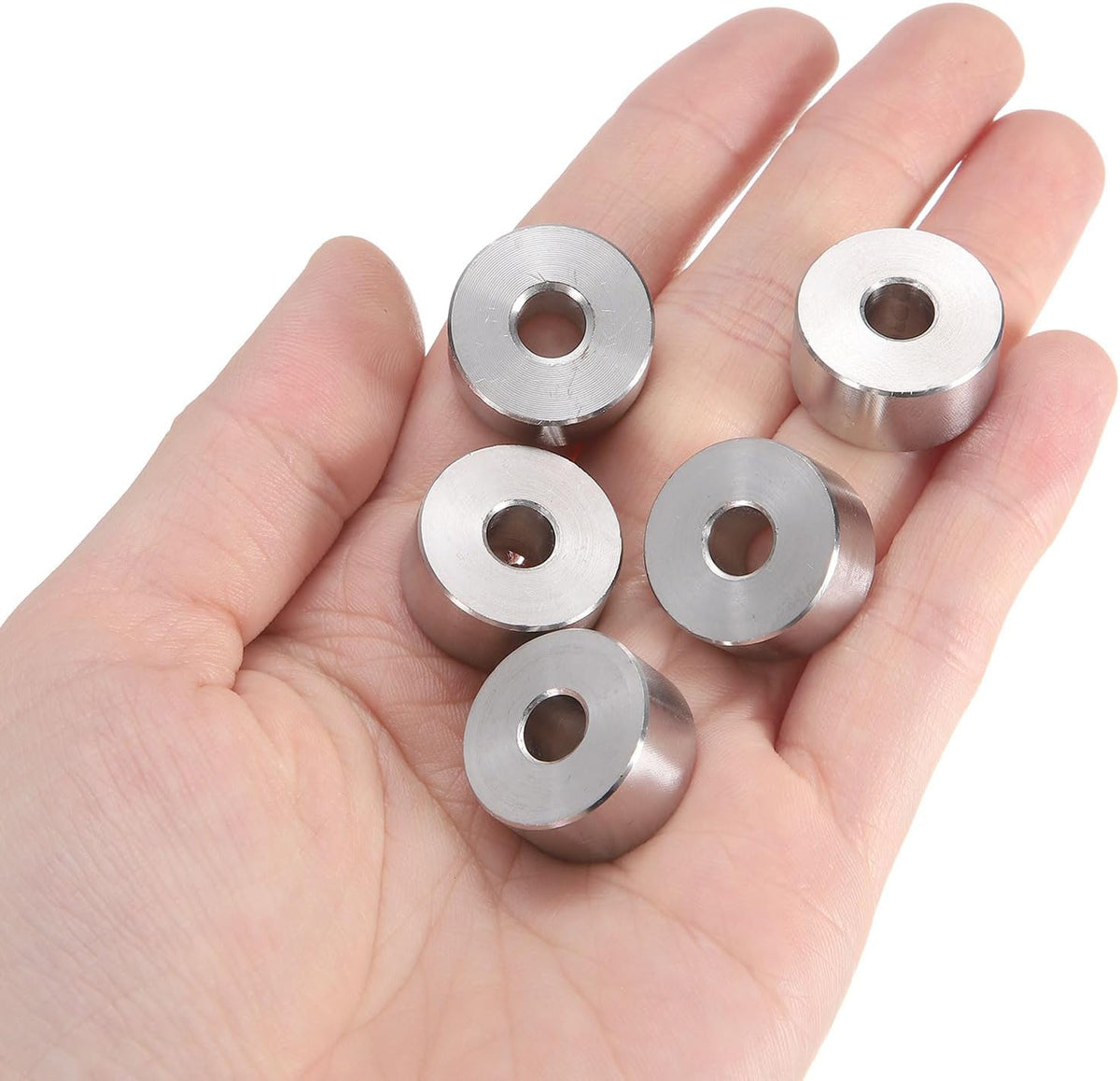 10pcs Edelstahl-Spacer 5/8" Loch x 7/8" OD x 1-1/2" Länge Schrauben Standoff Dichtung flacher Oberfläche runder Metall-Spacer für 5/8 Schrauben, Bolzen und Stäbe
