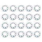 100Pcs 8# Internal Tooth Lock Washer, Zinc-Plated Carbon Steel Multi-Tooth Star Washer Locking Fastener, Silver Tone