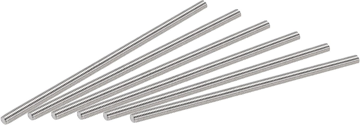 6Pcs M5 x 130mm Fully Threaded Rod 304 Stainless Steel Right Hand Threads,M5-0.8 Thread Pitch