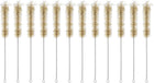Pipe Cleaner Brush 30mm Wire Pipe Cleaner Bore Brush Cleaning Stainless Steel Handle for Tubes Bottles Brown 12 Pcs