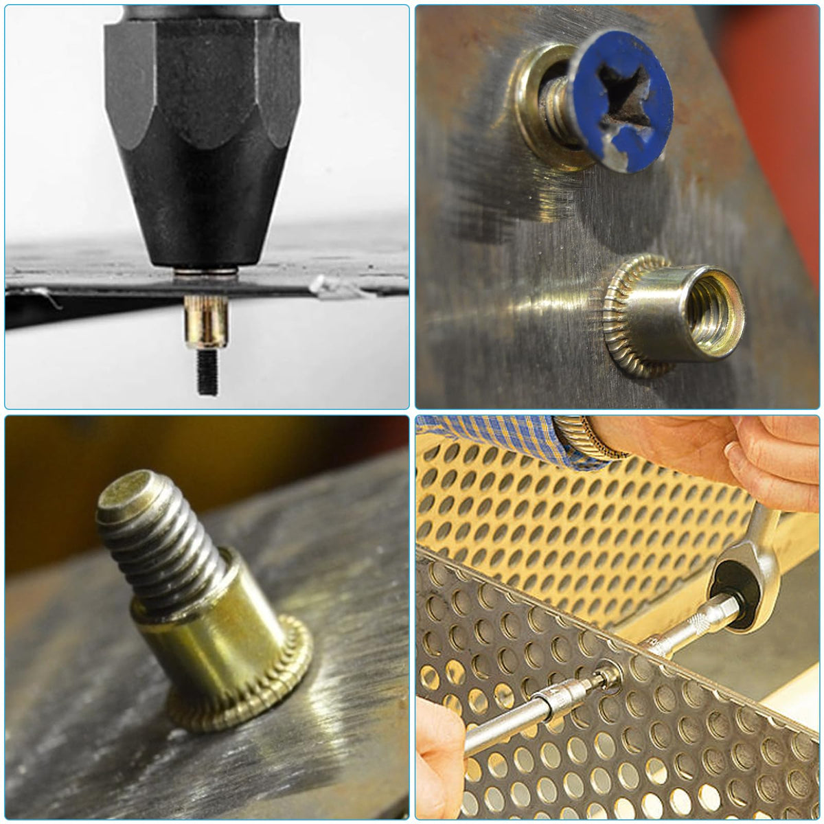 LinkMejor 100Pcs Viti a Rivetto in Acciaio Carbonio M6